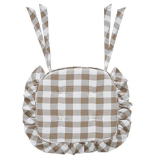Annie Portabella Buffalo Check Ruffled Chair Pad