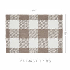 Annie Portabella Buffalo Check Placemat Set of 2