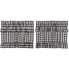 Annie Buffalo Check Ruffled Tier Set - Black