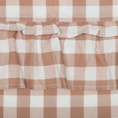 Annie Buffalo Check Ruffled Valance - Portabella