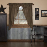Black Check Prairie Curtain