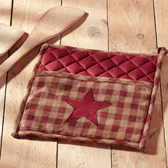 Burgundy Star Pot Holder Set of 2