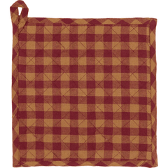 Burgundy Star Pot Holder Set of 2