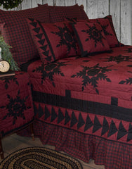 Black Feathered Star Quilt