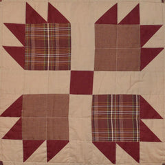 Burgundy Bear's Paw Quilt