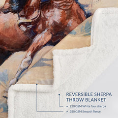 Buster Sherpa Throw and Pillows - 3 Piece Set