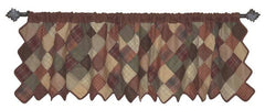 Autumn Plaid Patchwork Valance