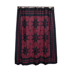 Black Feathered Star Shower Curtain
