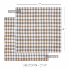 Annie Portabella Buffalo Check Table Topper 40" x 40"