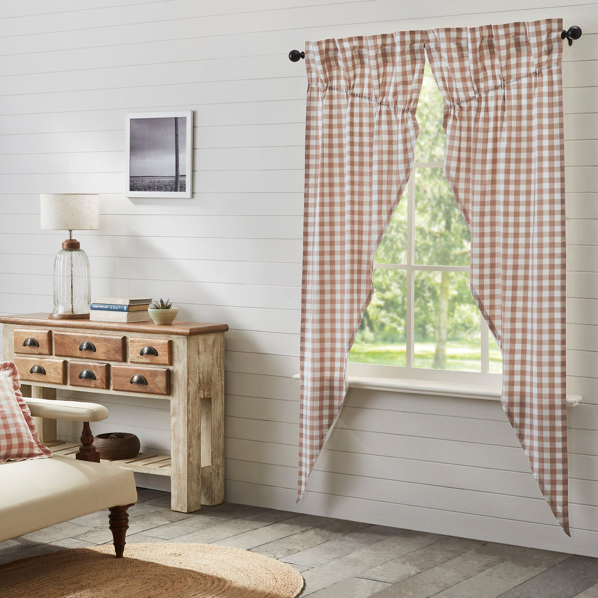 Annie Buffalo Long Prairie Curtain- Portabella