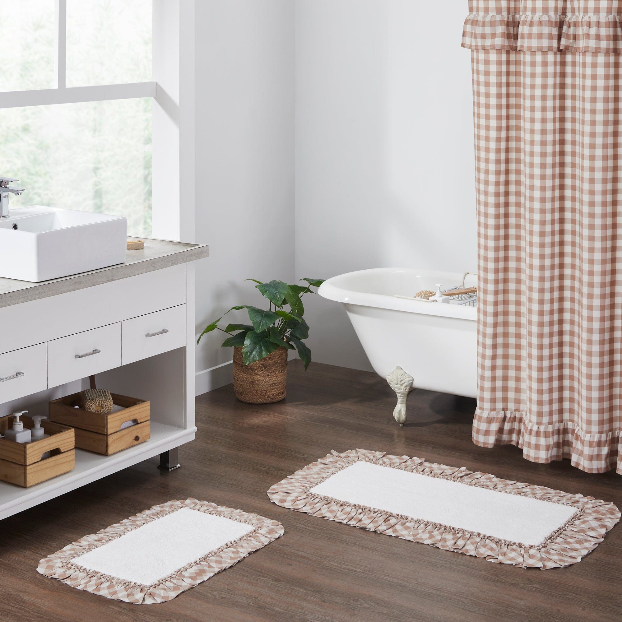 Annie Buffalo Check Bath Mat - Portabella