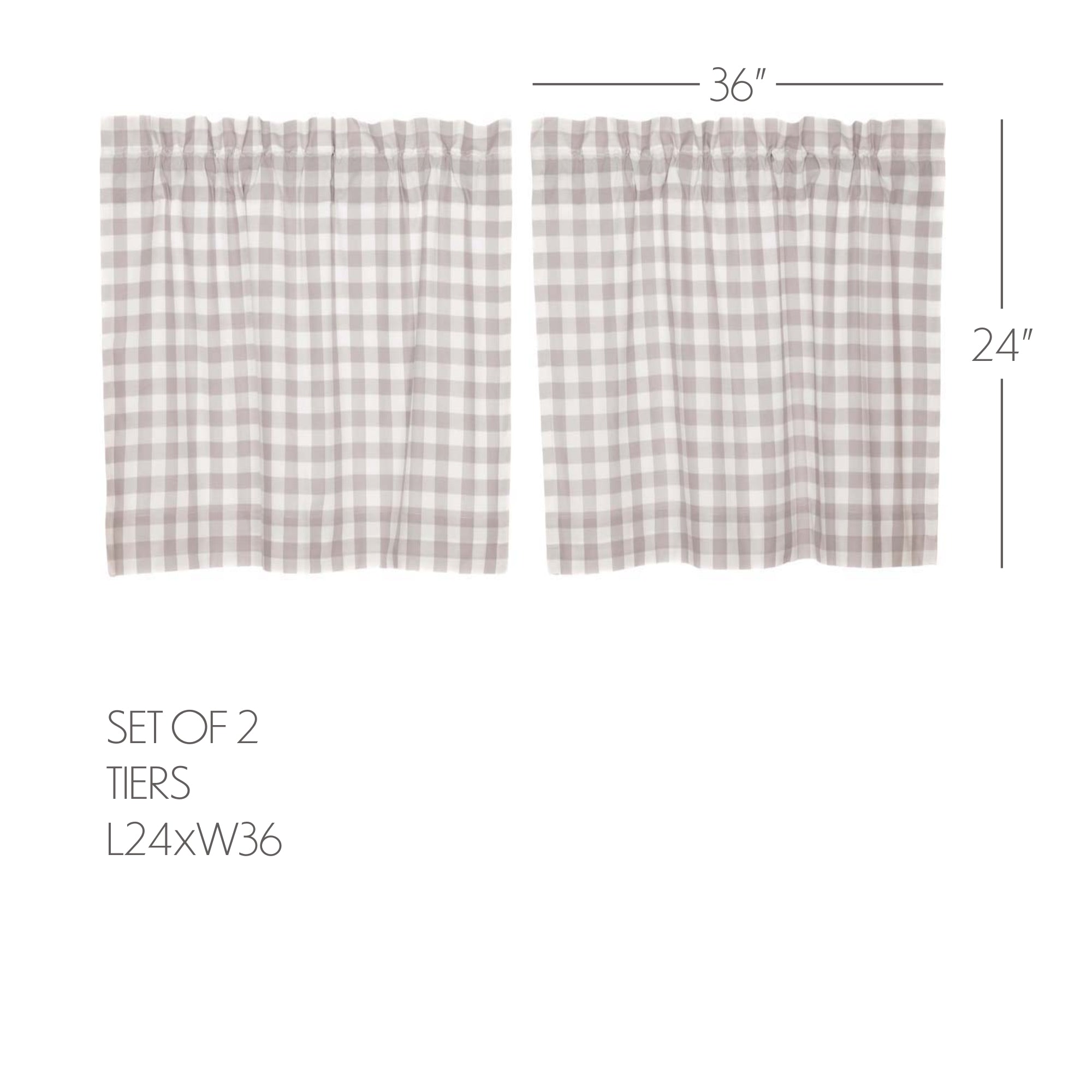 Annie Buffalo Check Tier Set - Grey