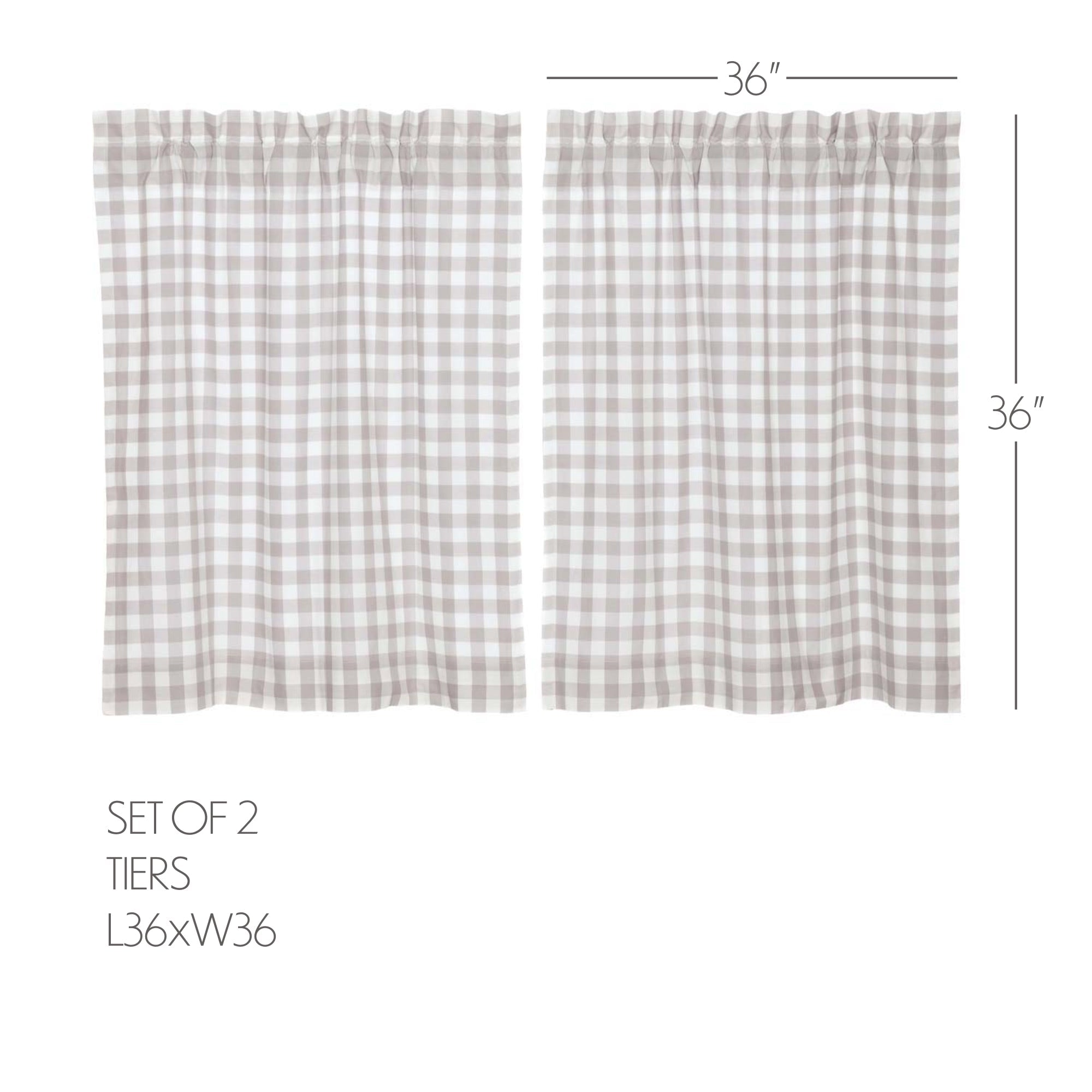 Annie Buffalo Check Tier Set - Grey