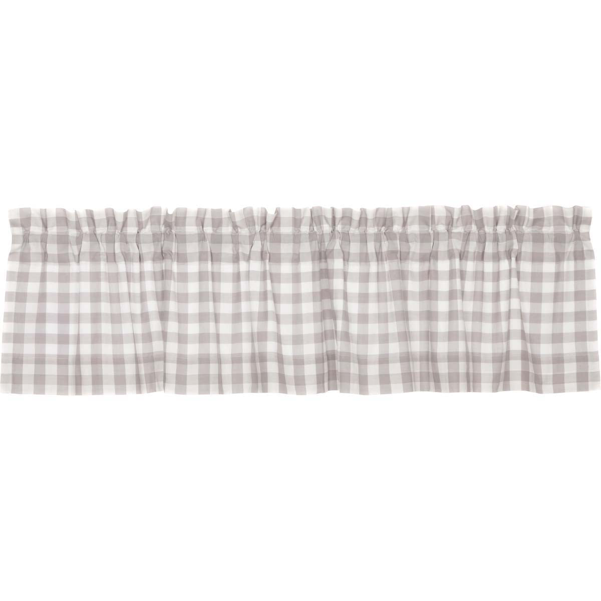 Annie Buffalo Check Valance - Grey