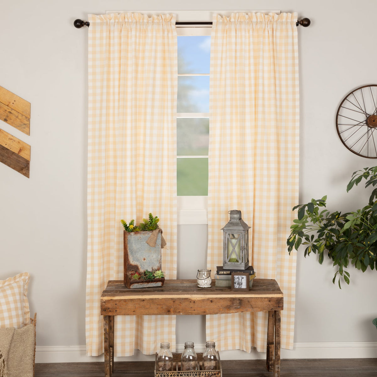 Annie Buffalo Check 84" Panel Set - Tan