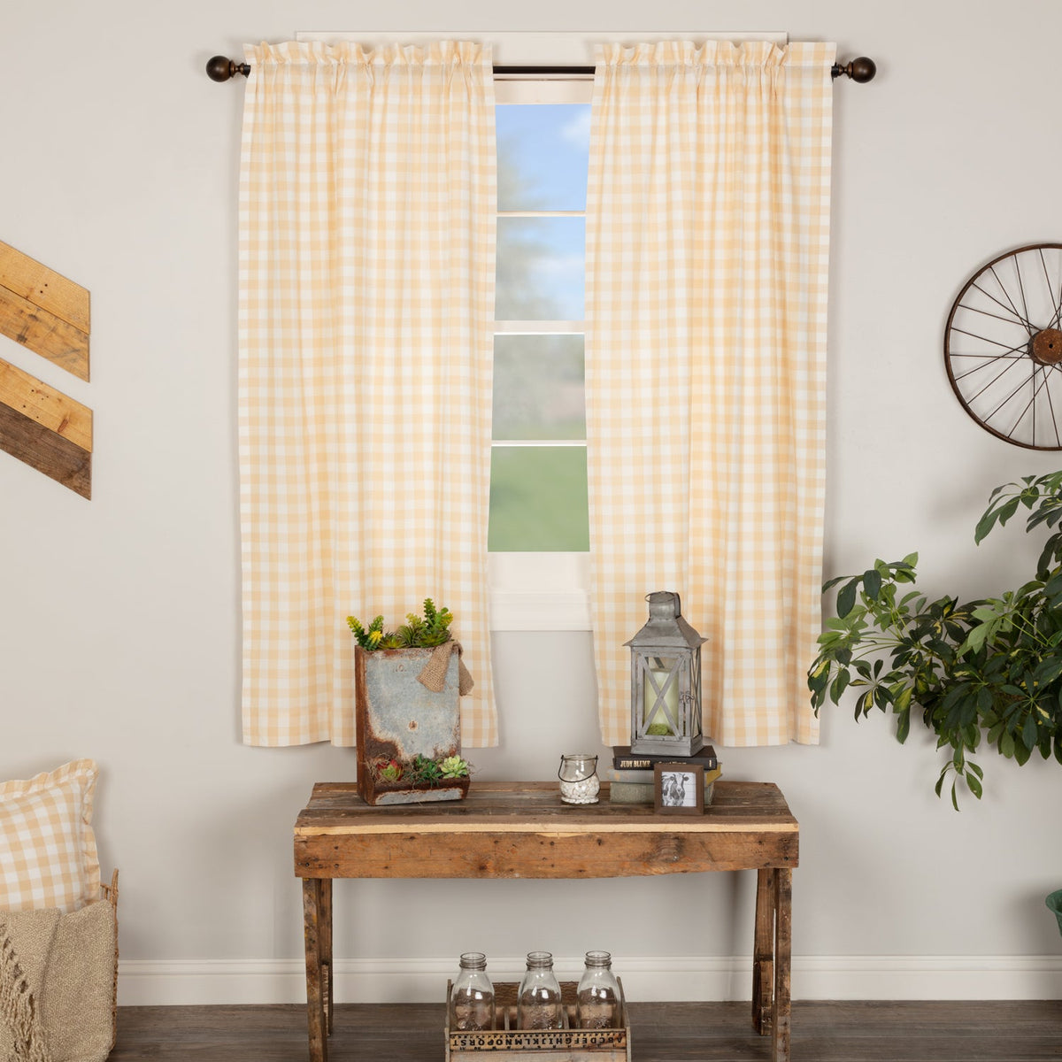 Annie Buffalo Check 63" Panel Set - Tan