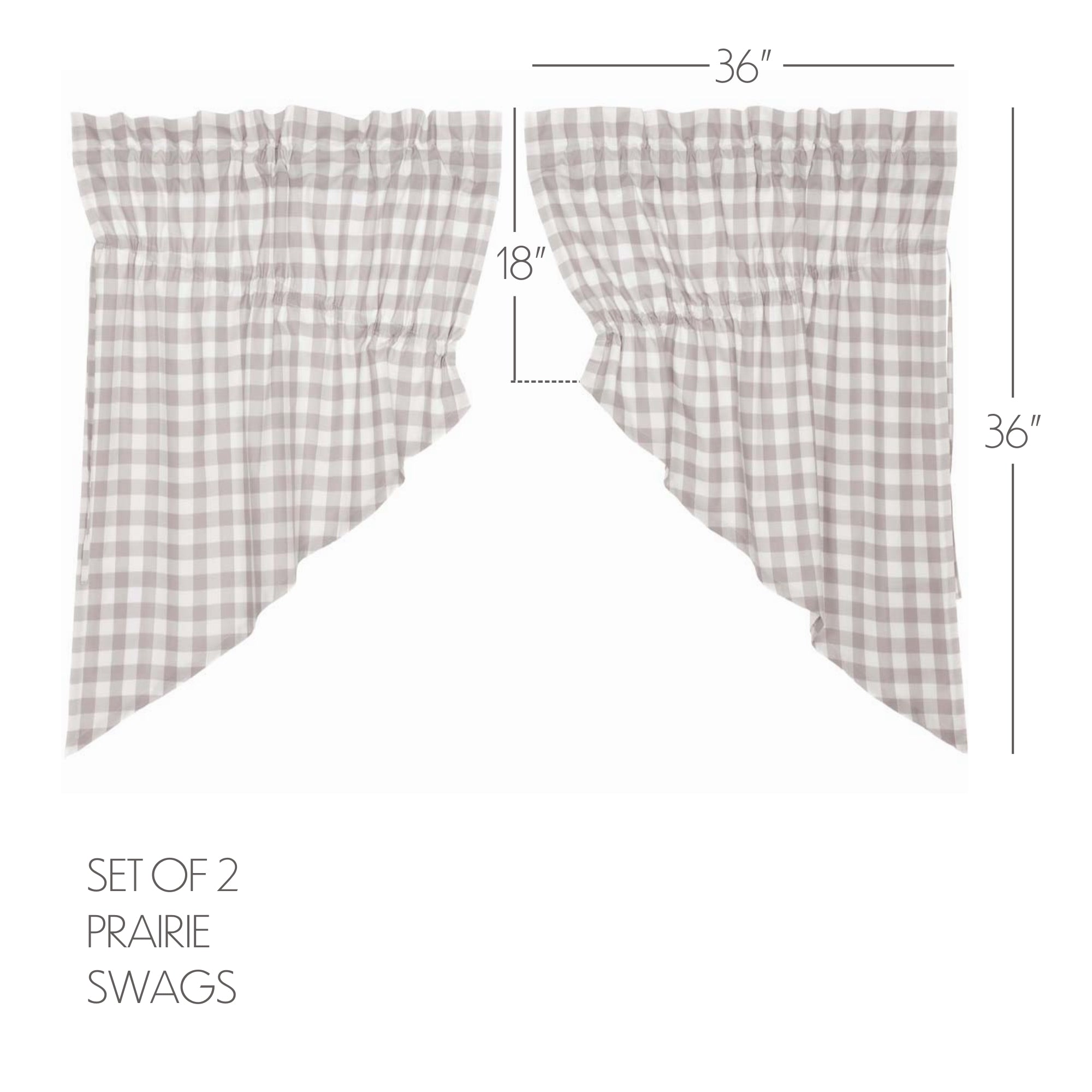 Annie Buffalo Prairie Swag - Grey