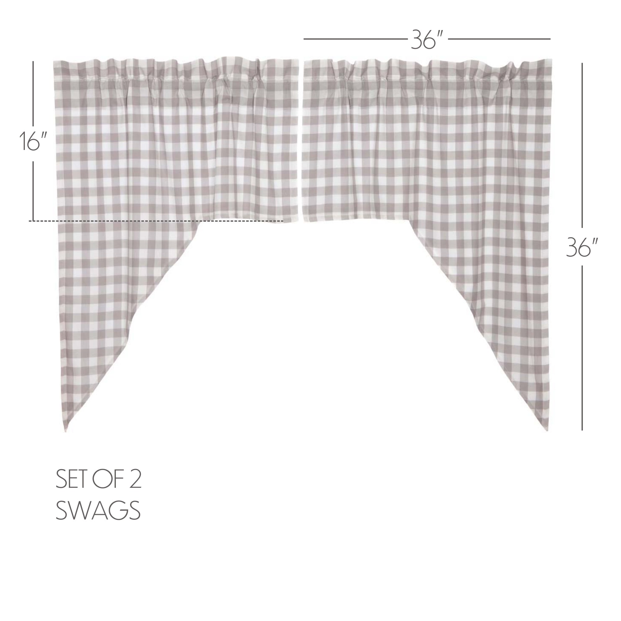 Annie Buffalo Check Swag - Grey