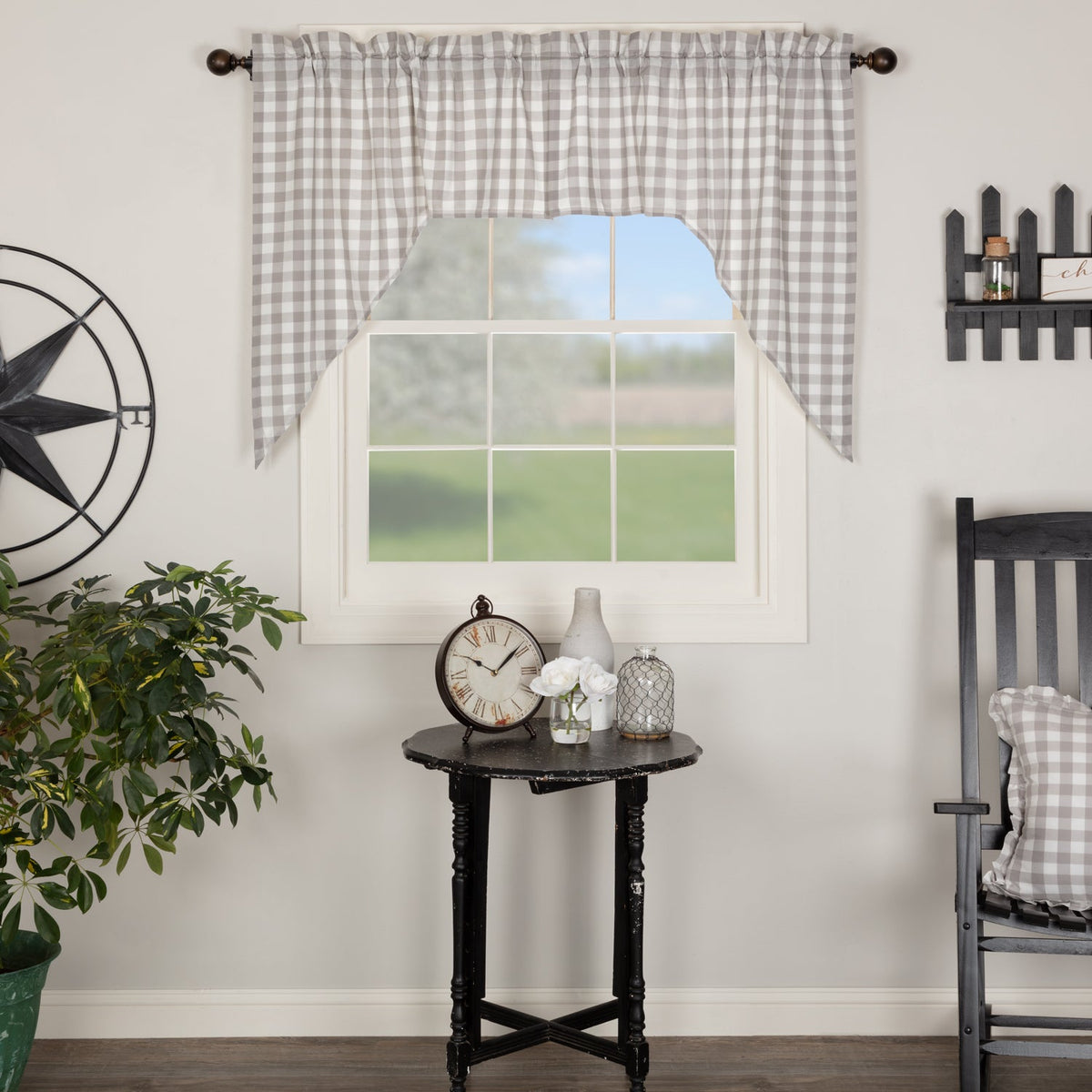 Annie Buffalo Check Swag - Grey