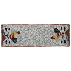 Break of Day Rooster Hooked Runner Rug
