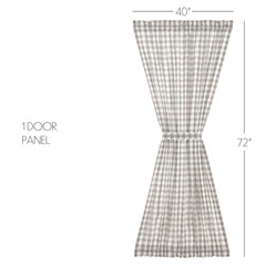 Annie Buffalo Check Door Panel - Grey