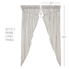 Annie Buffalo Long Prairie Curtain- Grey