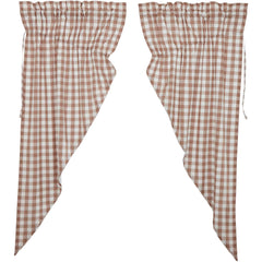 Annie Buffalo Check Prairie Curtain - Portabella