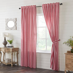 Annie Buffalo Check 96" Panel Set - Red