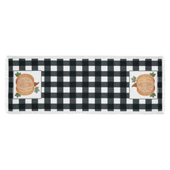 Annie Black Check Pumpkin Table Runner