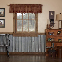 Burgundy Star Valance