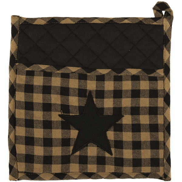 Black Star Pot Holder Set of 2