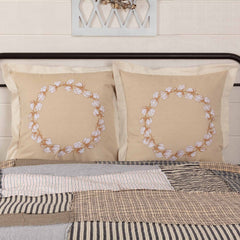 Ashmont Cotton Wreath Euro Sham Set of 2