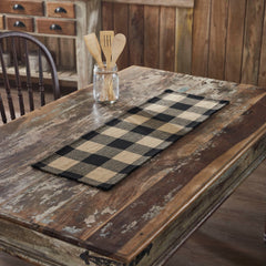 Black Check Table Runner