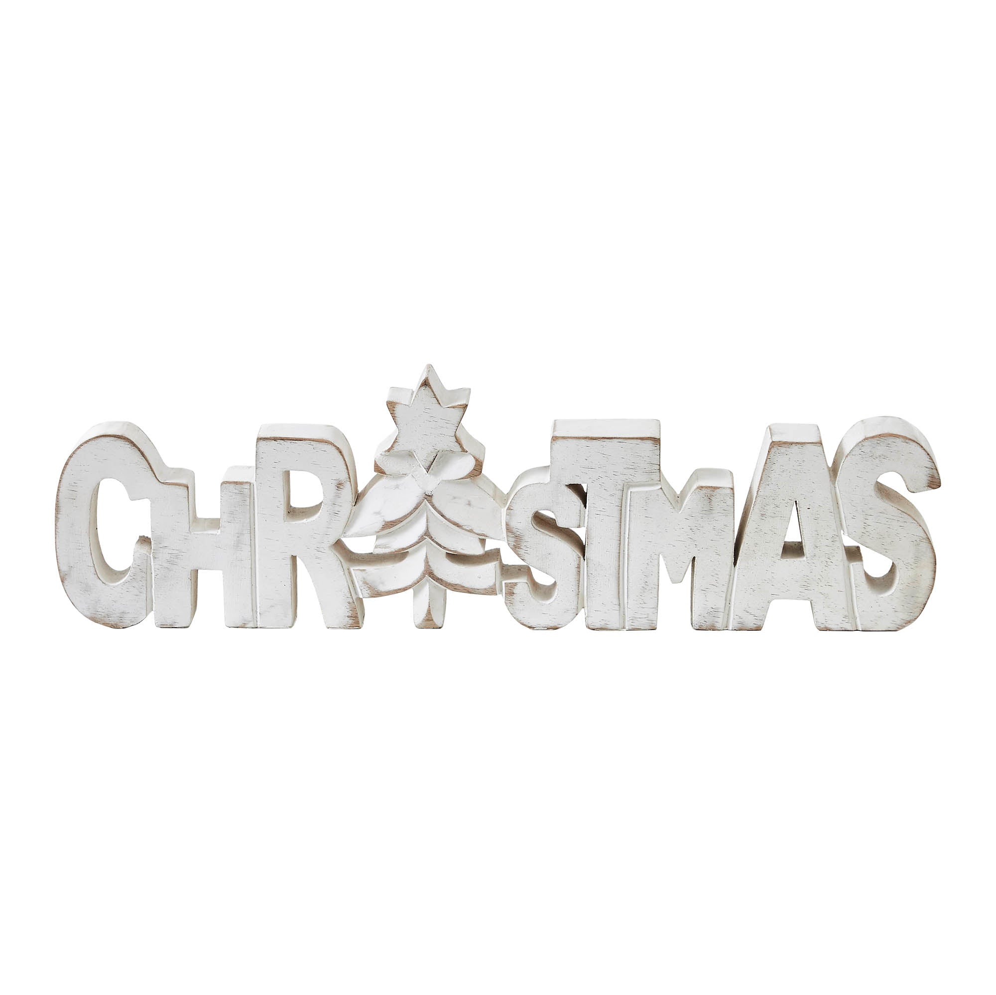 Christmas Carved Wood Sign