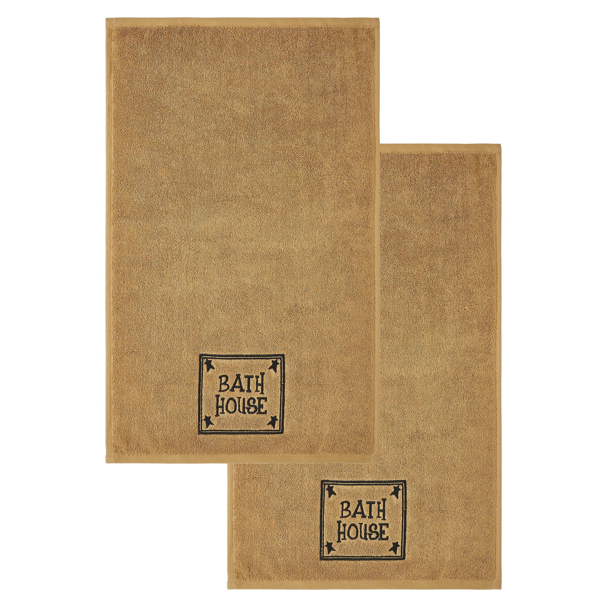 Bath House Embroidered Hand Towel Set of 2