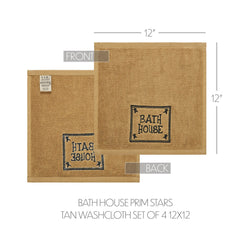 Bath House Embroidered Washcloth Set of 4
