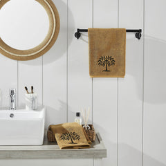 Black Willow Tree Embroidered Hand Towel Set of 2