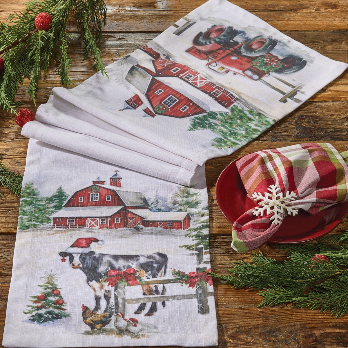 Christmas at the Farm Table Runner