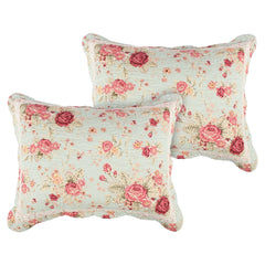 Antique Rose Blue Pillow Sham