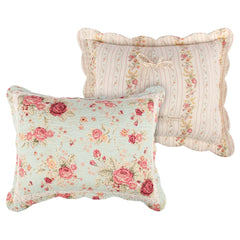 Antique Rose Blue Pillow Sham