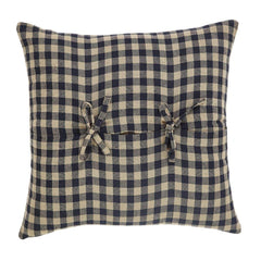Black Check 16" Pillow