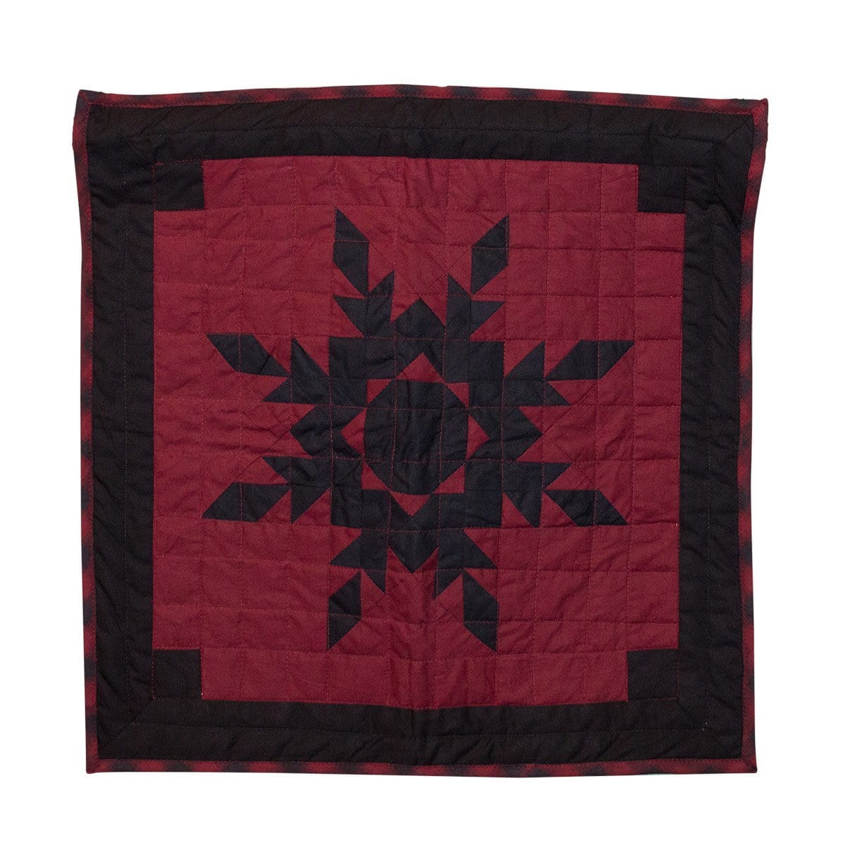 Black Feathered Star Quilt Block