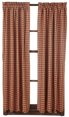 Burgundy Check 63" Panel Set