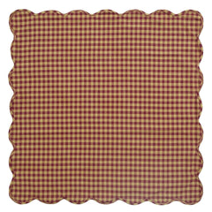 Burgundy Check Square Tablecloth