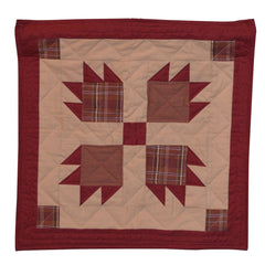 Burgundy Bear's Paw Quilt Block