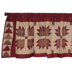 Burgundy Bear's Paw Valance