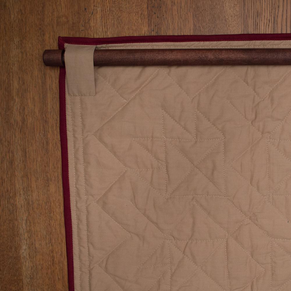 Burgundy Bear's Paw Quilt Block