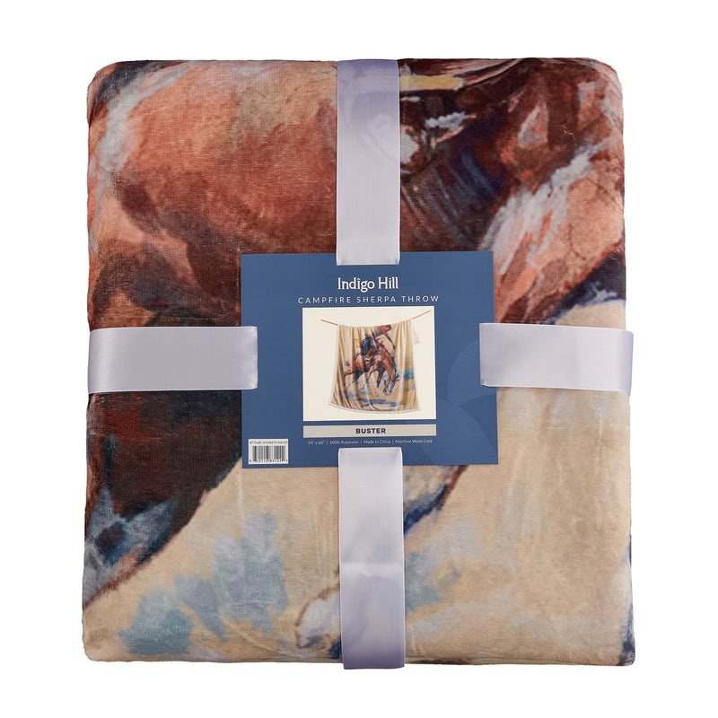 Buster Sherpa Throw and Pillows - 3 Piece Set