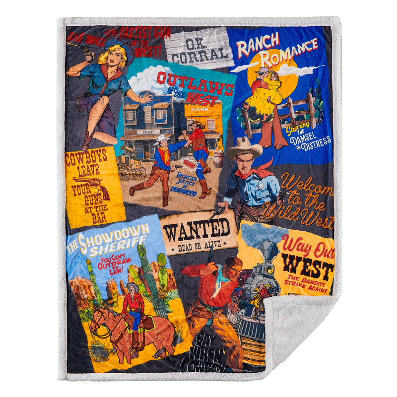 Bandits and Heroes Sherpa Throw and Pillows - 3 Piece Set