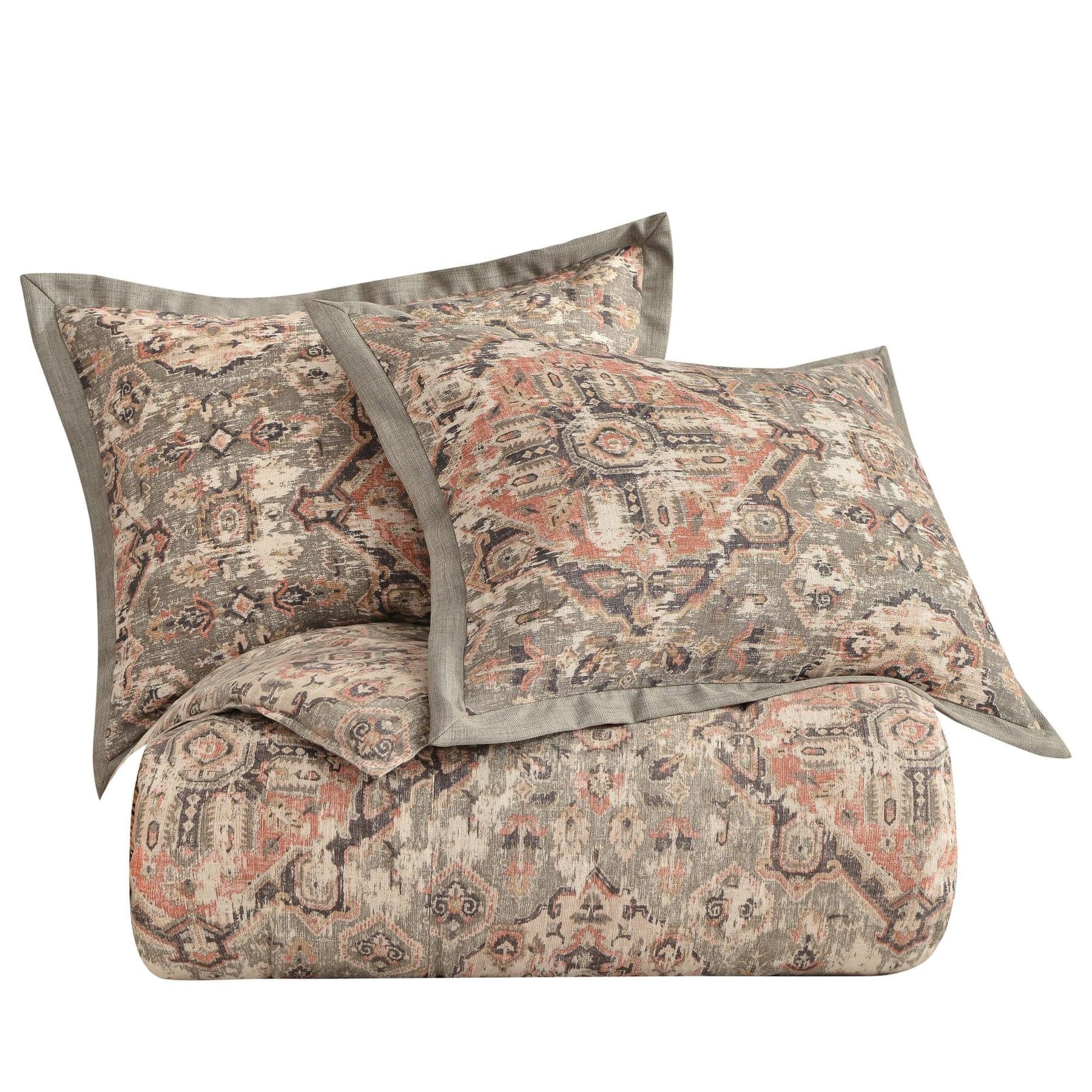 Carmen Washable Linen Blend Comforter/ Duvet Cover Set